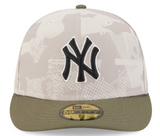 Men's New Era Light Beige/Olive New York Yankees 2025 Armed Forces Day 59FIFTY Fitted Hat