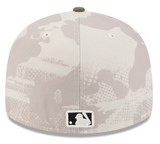 Men's New Era Light Beige/Olive New York Yankees 2025 Armed Forces Day 59FIFTY Fitted Hat