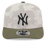 Men's New Era Light Beige/Olive New York Yankees 2025 Armed Forces Day 9SEVENTY Stretch-Snap Hat