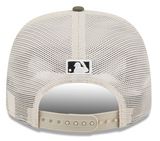 Men's New Era Light Beige/Olive New York Yankees 2025 Armed Forces Day 9SEVENTY Stretch-Snap Hat