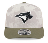 Men's New Era Light Beige/Olive Toronto Blue Jays 2025 Armed Forces Day 9SEVENTY Stretch-Snap Hat