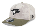 Men's New Era Light Beige/Olive Toronto Blue Jays 2025 Armed Forces Day 9SEVENTY Stretch-Snap Hat