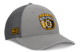 Men's Boston Bruins Fanatics Gray Authentic Pro Home Ice Trucker Adjustable Hat