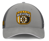 Men's Boston Bruins Fanatics Gray Authentic Pro Home Ice Trucker Adjustable Hat