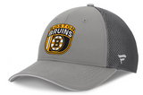 Men's Boston Bruins Fanatics Gray Authentic Pro Home Ice Trucker Adjustable Hat