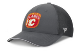 Men's Calgary Flames Fanatics Gray Authentic Pro Home Ice Trucker Adjustable Hat