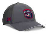 Men's Columbus Blue Jackets Fanatics Gray Authentic Pro Home Ice Trucker Adjustable Hat