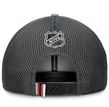 Men's Edmonton Oilers Fanatics Gray Authentic Pro Home Ice Trucker Adjustable Hat