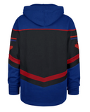 Men's Toronto Blue Jays City Connect Try Satin Layup '47 Brand Lacer Pullover Hoodie