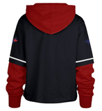 Women's '47 Navy Toronto Blue Jays City Connect Trifecta Cropped Shortstop Pullover Hoodie