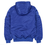 New Era x Alpha Industries Toronto Blue Jays L-2B Hooded Bomber Jacket - Royal Blue