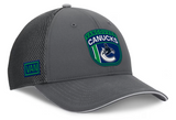 Men's Vancouver Canucks Fanatics Gray Authentic Pro Home Ice Trucker Adjustable Hat