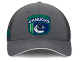 Men's Vancouver Canucks Fanatics Gray Authentic Pro Home Ice Trucker Adjustable Hat