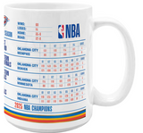 Oklahoma City Thunder 2025 NBA Finals Champions Stats 15oz. Ceramic Coffee Mug