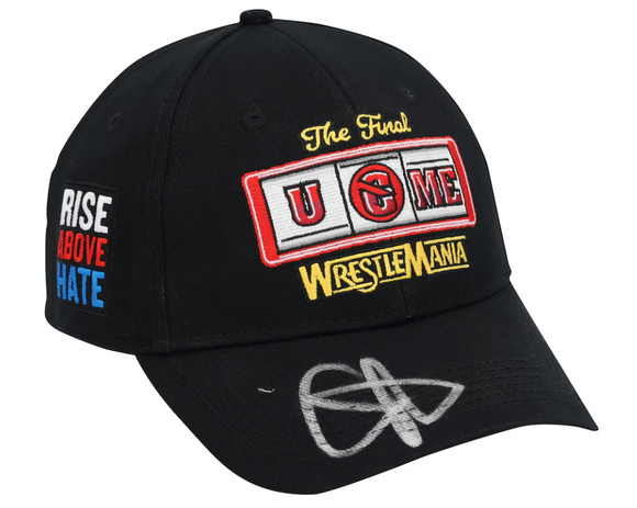 John Cena WWE Wrestling  Autographed WrestleMania 41 Las Vegas Uniform Cap - Fanatics Authenticated