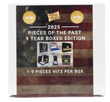 2025 Super Break Pieces of the Past 9 Year Boxed Edition Hobby Box Between 1 to 9 Relic Hits Per Box