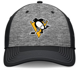 Men's Pittsburgh Penguins Fanatics Fundamental Top Shelf 2-Tone Flex Hat - Gray/Black