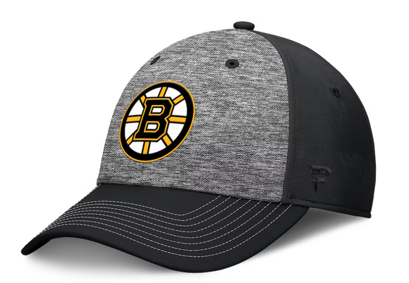 Men's Boston Bruins Fanatics Fundamental Top Shelf 2-Tone Flex Hat - Gray/Black