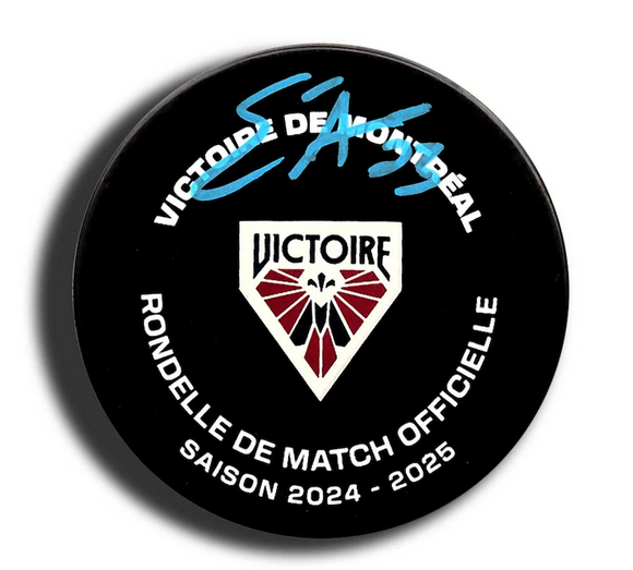 Erin Ambrose Montreal Victoire Signed Autographed Official Game Model Puck