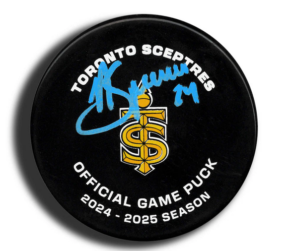 Natalie Spooner Toronto Spectre Signed Autographed Official Game Model Puck
