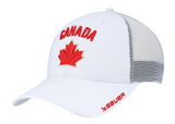 Hockey Team Canada Unisex Adjustable Trucker Mesh Adjustable Snapback Hat - White