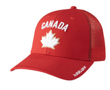 Hockey Team Canada Unisex Adjustable Trucker Mesh Adjustable Snapback Hat - Red