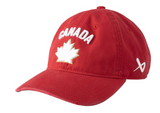 Hockey Team Canada Bauer Unisex Adjustable Distressed Hat - Red