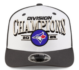 Toronto Blue Jays New Era 2025 AL East Division Champions Locker Room 9SEVENTY Adjustable Trucker Hat - White/Charcoal