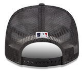 Toronto Blue Jays New Era 2025 AL East Division Champions Locker Room 9SEVENTY Adjustable Trucker Hat - White/Charcoal