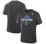 Men's Toronto Blue Jays Fanatics Heather Charcoal 2025 American League Champions Locker Room T-Shirt