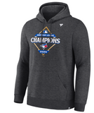 Toronto Blue Jays Fanatics 2025 American League Champions Locker Room Hoodie - Heather Charcoal