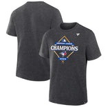 Youth Toronto Blue Jays Fanatics Heather Charcoal 2025 American League Champions Locker Room T-Shirt