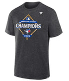 Youth Toronto Blue Jays Fanatics Heather Charcoal 2025 American League Champions Locker Room T-Shirt