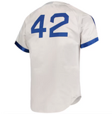 Men's Brooklyn Dodgers Jackie Robinson Mitchell & Ness Gray Cooperstown Collection Authentic Jersey