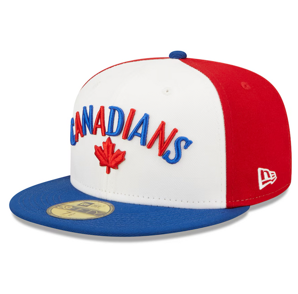 Men's Vancouver Canadians New Era White Blue Theme Night 59FIFTY Fitted Hat