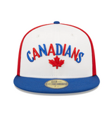 Men's Vancouver Canadians New Era White Blue Theme Night 59FIFTY Fitted Hat