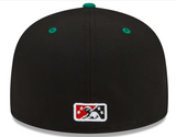 Men's Albuquerque Isotopes New Era Black Green Chile Cheeseburgers Theme Night 59FIFTY Fitted Hat