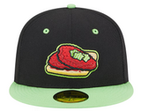 Men's Nashville Sounds New Era Black Theme Nights Nashville Hot Chickens 59FIFTY Fitted Hat