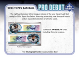 2024 Topps Pro Debut Baseball Hobby Box 24 Packs Per Box, 8 Cards Per Pack