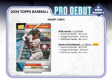 2024 Topps Pro Debut Baseball Hobby Box 24 Packs Per Box, 8 Cards Per Pack