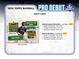 2024 Topps Pro Debut Baseball Hobby Box 24 Packs Per Box, 8 Cards Per Pack