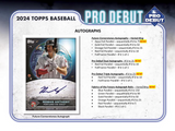 2024 Topps Pro Debut Baseball Hobby Box 24 Packs Per Box, 8 Cards Per Pack