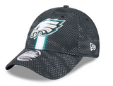 Philadelphia Eagles New Era 2024 Sideline 9FORTY Stretch-Snap Hat - Black