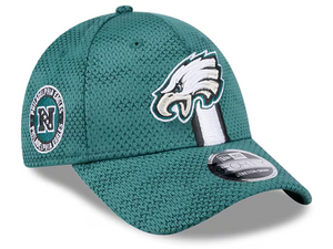 Philadelphia Eagles New Era 2024 Sideline 9FORTY Stretch-Snap Hat - Green