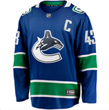 Men's Vancouver Canucks Quinn Hughes Fanatics Blue Home - Breakaway Player Jersey