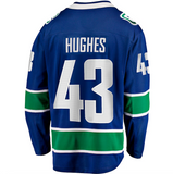 Men's Vancouver Canucks Quinn Hughes Fanatics Blue Home - Breakaway Player Jersey