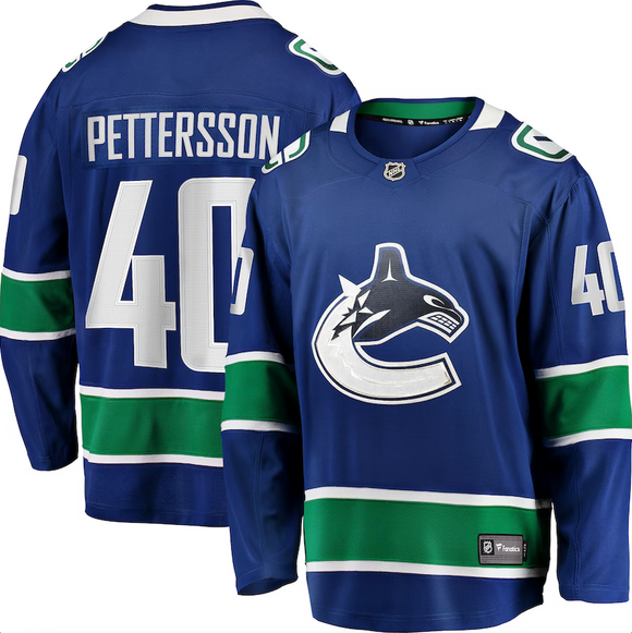 Men's Vancouver Canucks Elias Pettersson Fanatics Blue Home - Breakaway Player Jersey