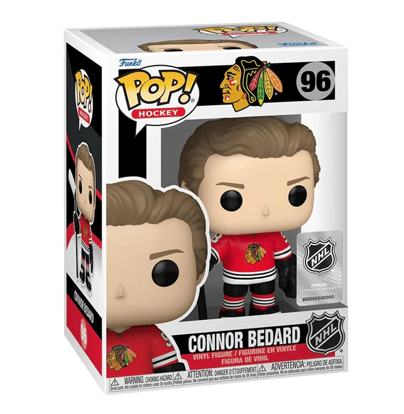 FunKo Pop! Hockey Chicago Blackhawks Connor Bedard #96 NHL Hockey - Red