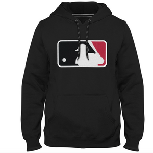 MLB Bulletin Men's Black Express Twill Batter Man Logo Hoodie