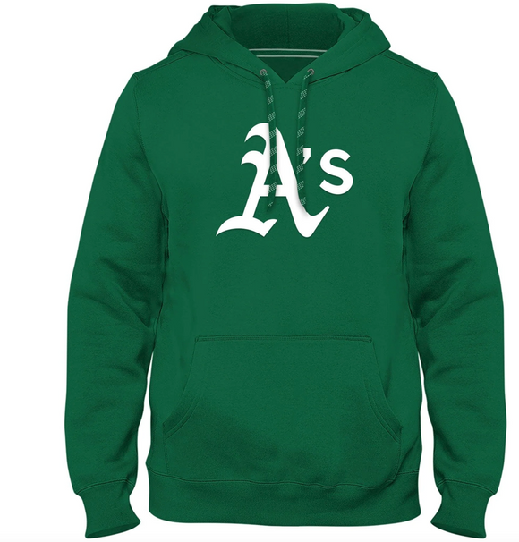 Oakland Athletics MLB Bulletin Men's Green Express Twill Logo Hoodie